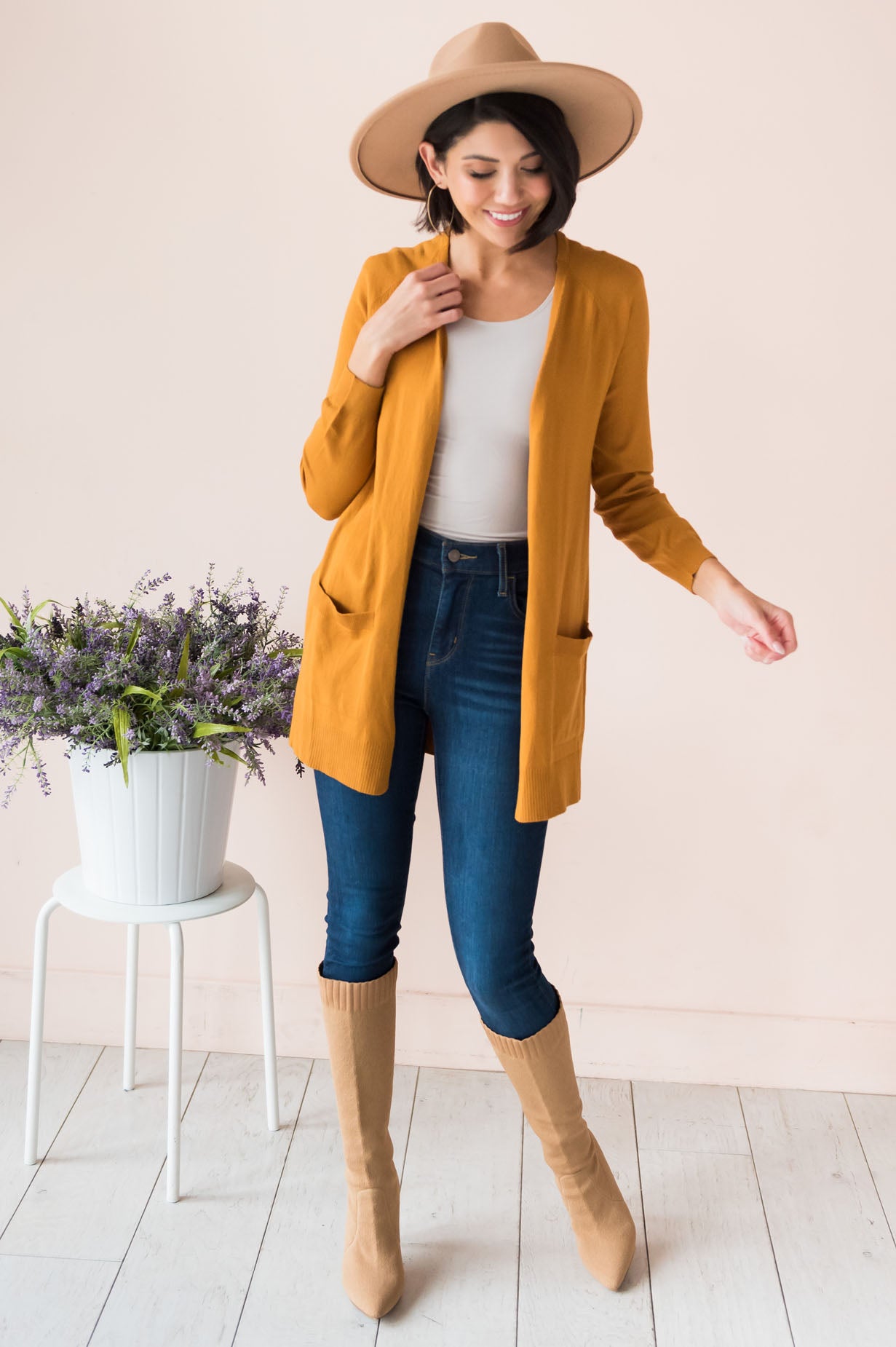 Keep Me Stylish Modest Front Pocket Cardigan