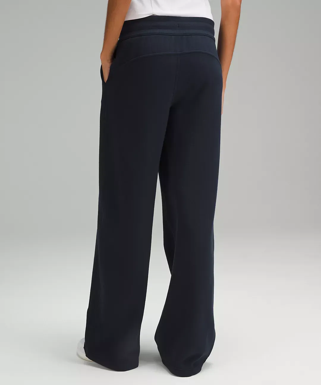 Scuba Mid-Rise Wide-Leg Full Length Pant