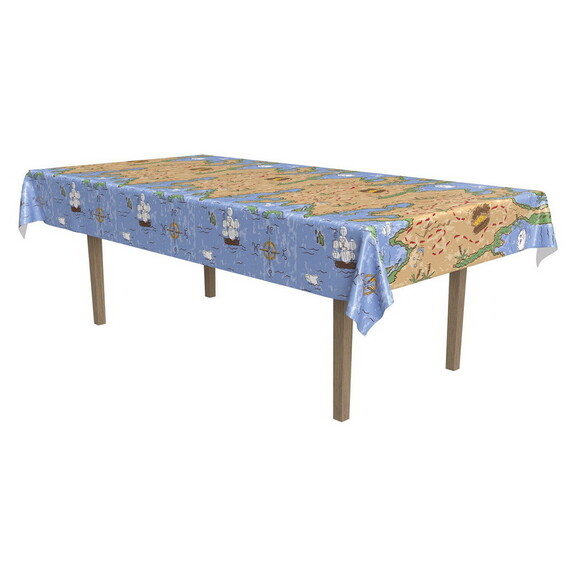 Beistle 50934 Treasure Map Tablecover  plastic  54...