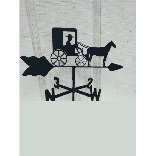 The Lazy Scroll horseandbuggyroof Amish Horse and Buggy Roof Mount Weathervane