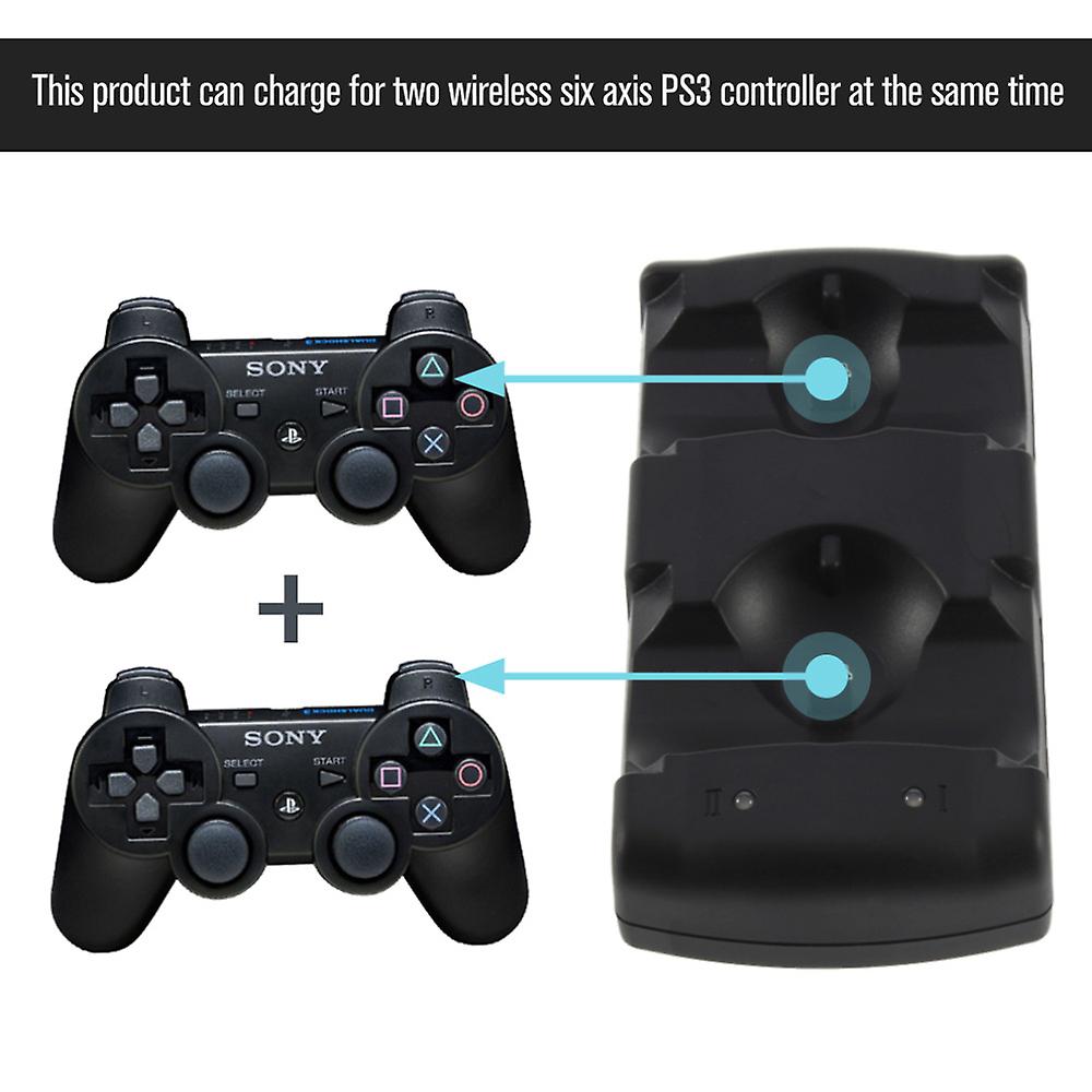 2 In 1 Dual Charging Dock Charger For Sony Playstation3 Wireless Controller For Ps3 Controller Worldwide For Ps3 Charger