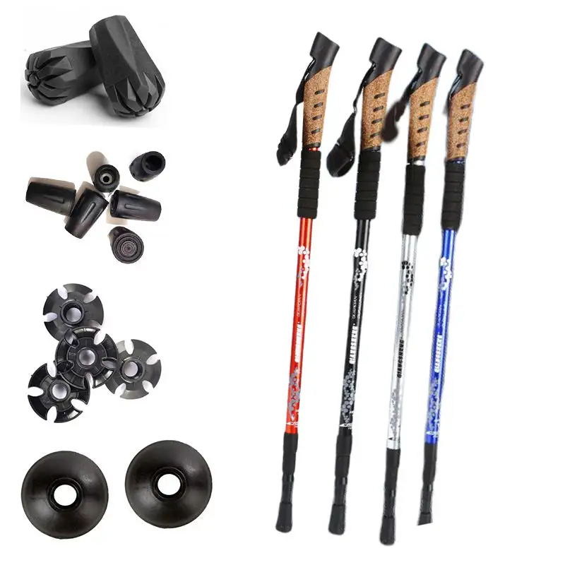 Duralumin Trekking Telescopic Carbon Fiber Hiking Aluminum Retractable Poles Walking Sticks