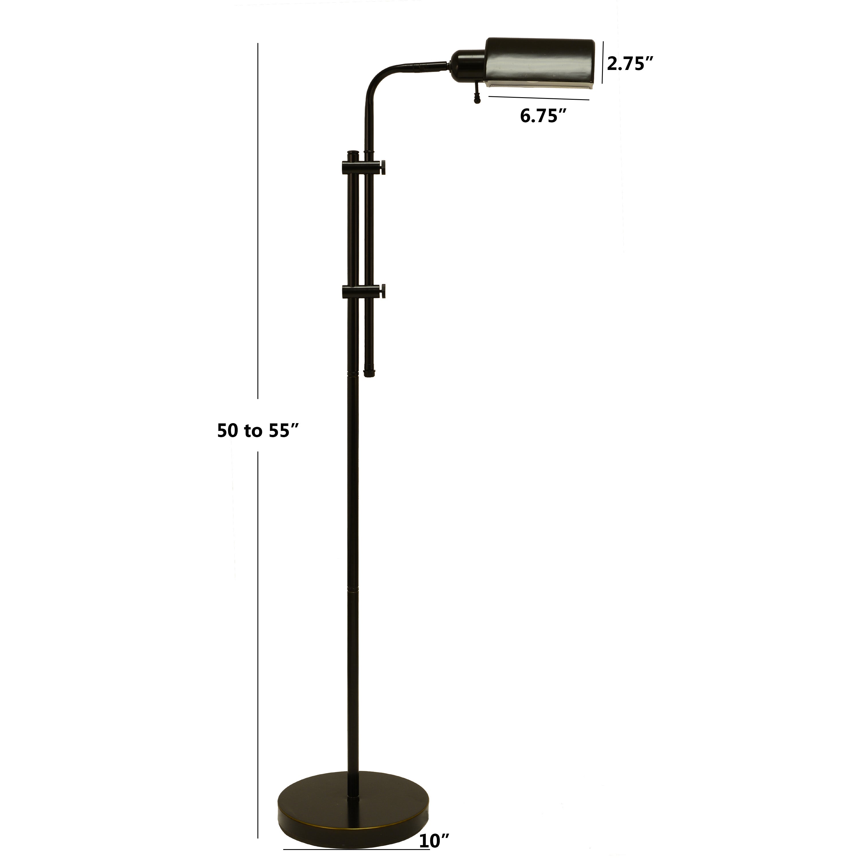 Decor Therapy Harvey Steel Pharmacy Floor Lamp, Oil Rubbed Bronze, 60.5