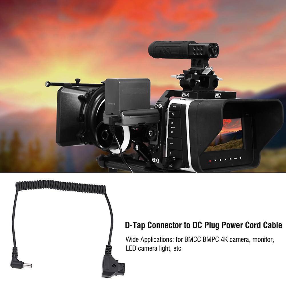 D Tap Male Connector To Dc 5.5*2.5mm Plug Power Cord Cable For Bmcc Bmpc 4k Camera