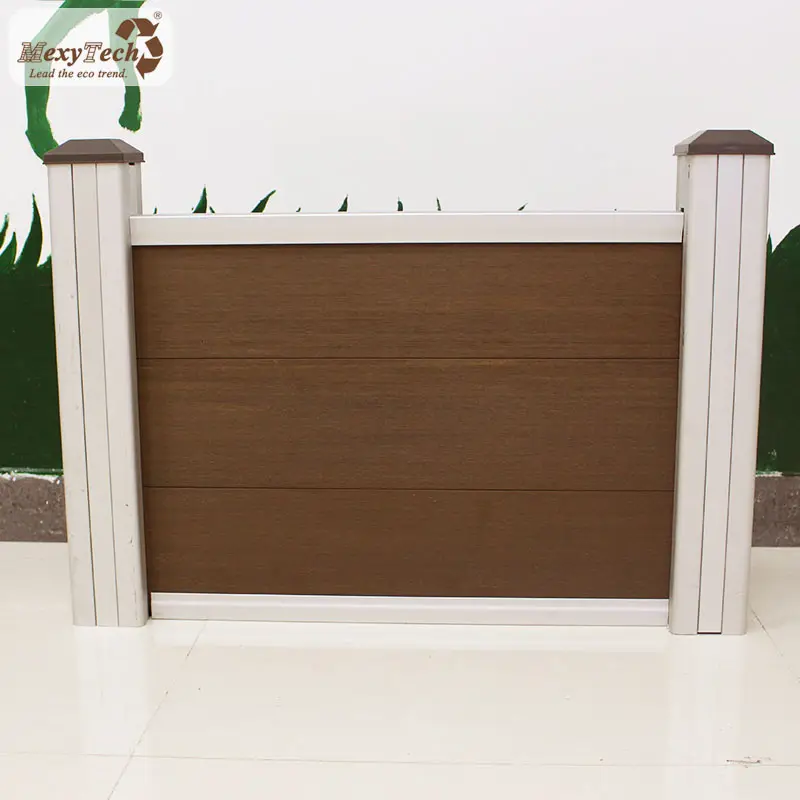 steady than PVC fence panel Low price foshan factory supply mexytech   WPC fence panel