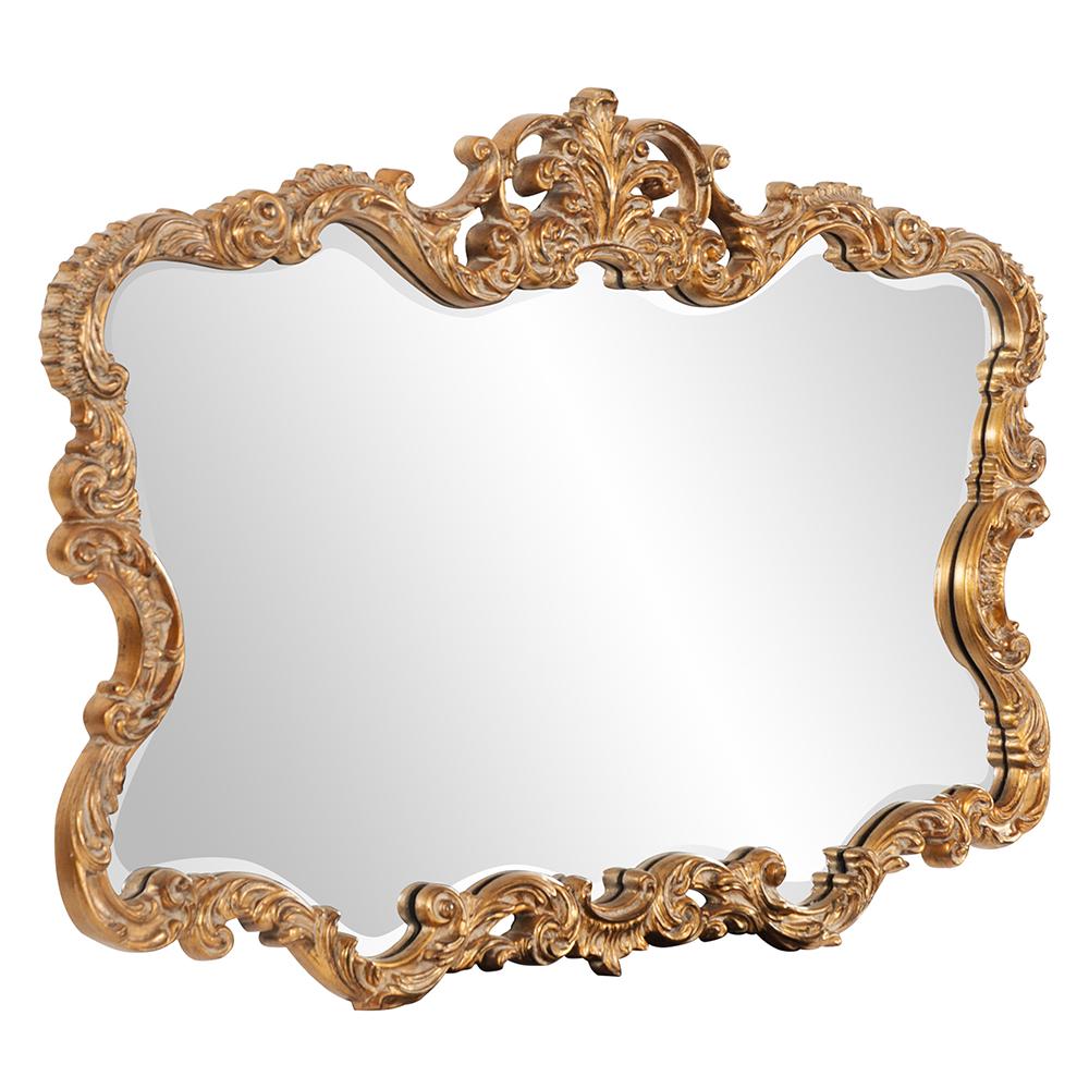 Tyler Dillon 27 x38 Rectangular Polyurethane Ornate Mirror， Gold Leaf