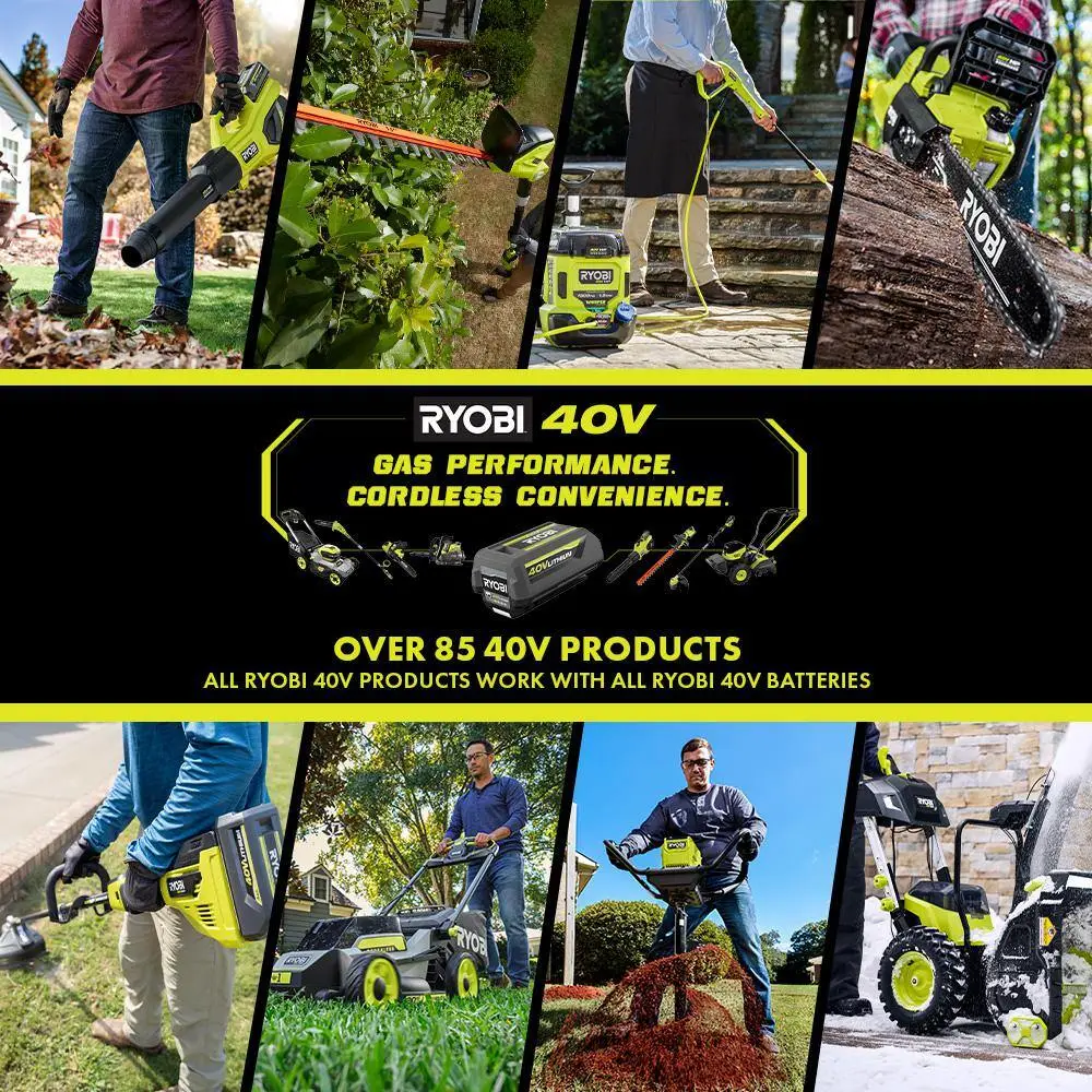 RYOBI 40V 12 in. Single-Stage Cordless Electric Snow Shovel with 4.0 Ah Battery and Charger RY408130