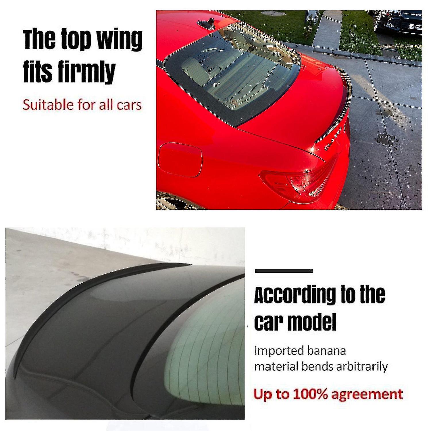 1.28m Universal Roof Spoiler Carbon Fiber Tail Wing Spoiler Rear Trunk Spoiler For