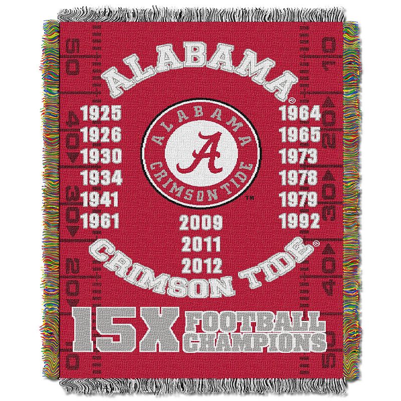 Alabama Crimson Tide Commemorative Throw by Northwest