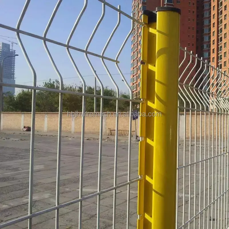 Perimeter Fencing Easily Assembled 3d Bending Curved Welded Steel Wire Mesh Jardin Panel Fencing Garden Fencing Buildings