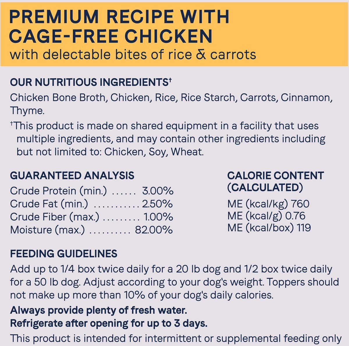 CANIDAE Sustain Bone Broth Toppers Premium Recipe with Cage-Free Chicken Dog Food Topper， 5.5-oz， case of 12