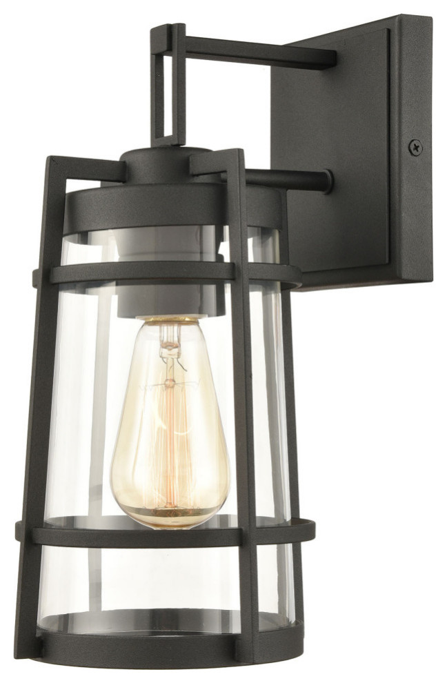 Crofton 12 quotHigh 1 Light Outdoor Sconce  Charcoal   Transitional   Outdoor Wall Lights And Sconces   by ELK Group International  Houzz