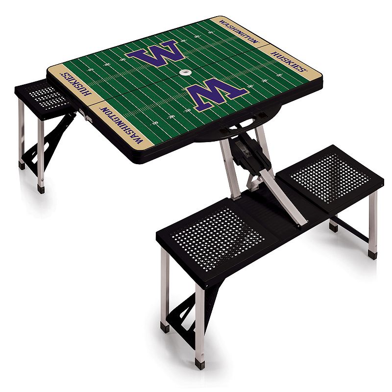 Picnic Time Washington Huskies Picnic Table Portable Folding Table with Seats