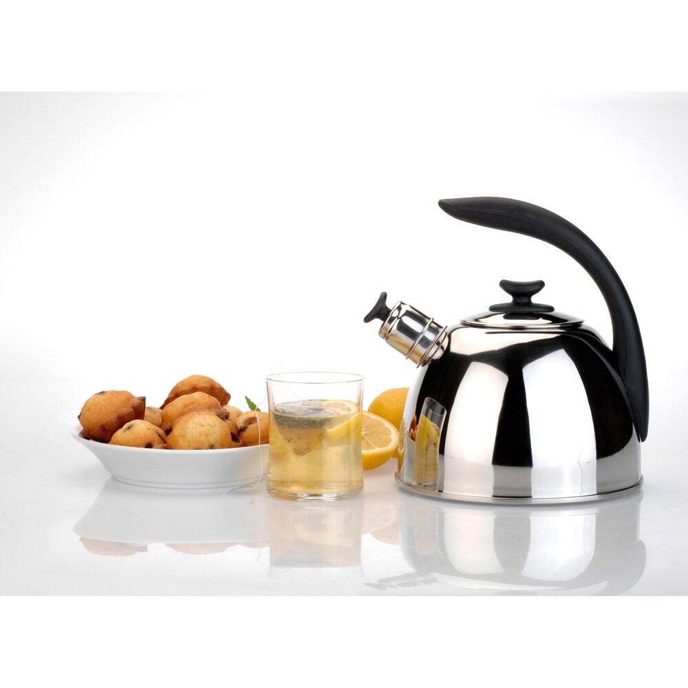 Essentials Lucia 18/10 SS Whistl. Kettle  2.6qt