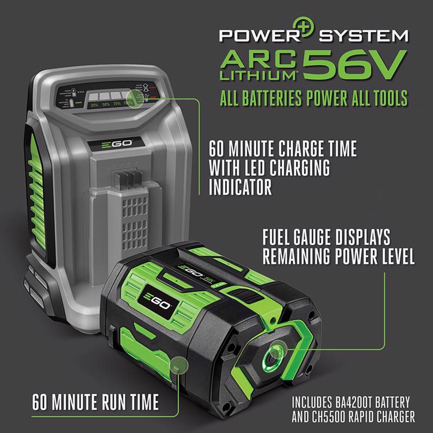 EGO Power+ LM2135SP 21 in. 56 V Battery Self-Propelled Lawn Mower Kit (Battery \u0026 Charger) W/ 7.5 AH BATTERY