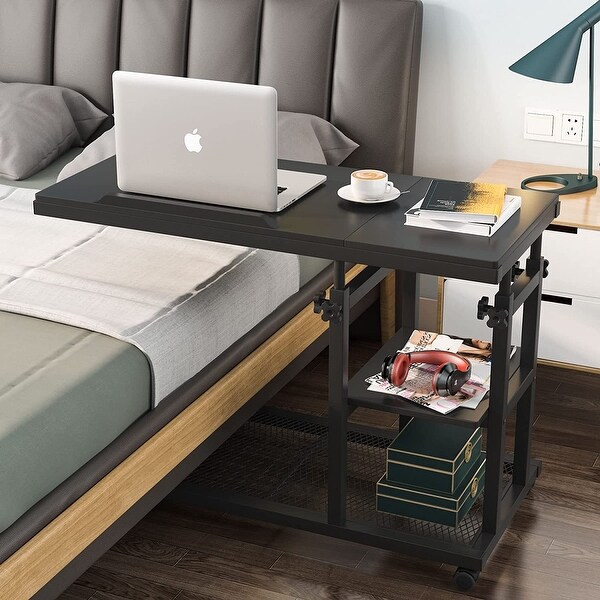 Height Adjustable C Table Mobile Couch Sofa Bedside Laptop Desk