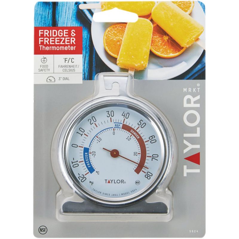 Taylor Classic Freezer Or Refrigerator Kitchen Thermometer 3-1 4 In. Dial