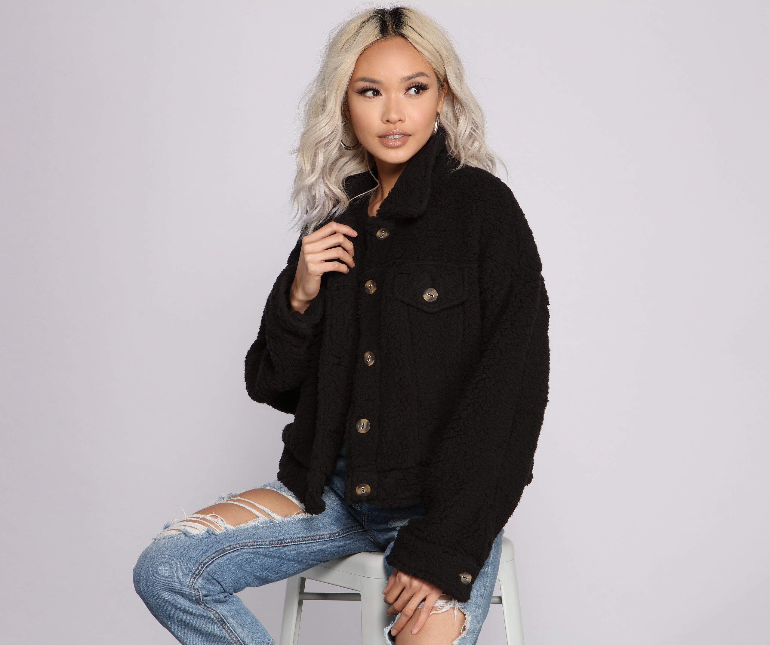 Oversized Faux Fur Teddy Jacket