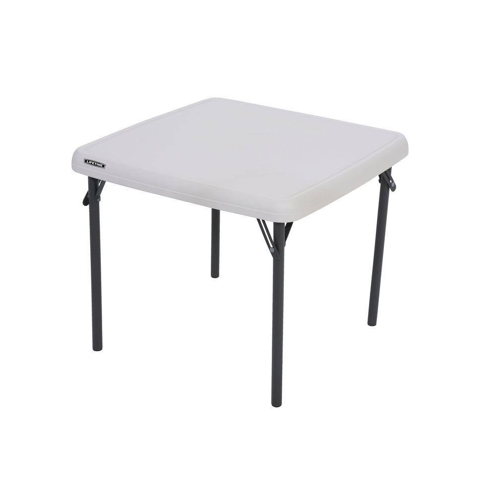 Lifetime Children's 24 in. W Square Almond Folding Table 80425