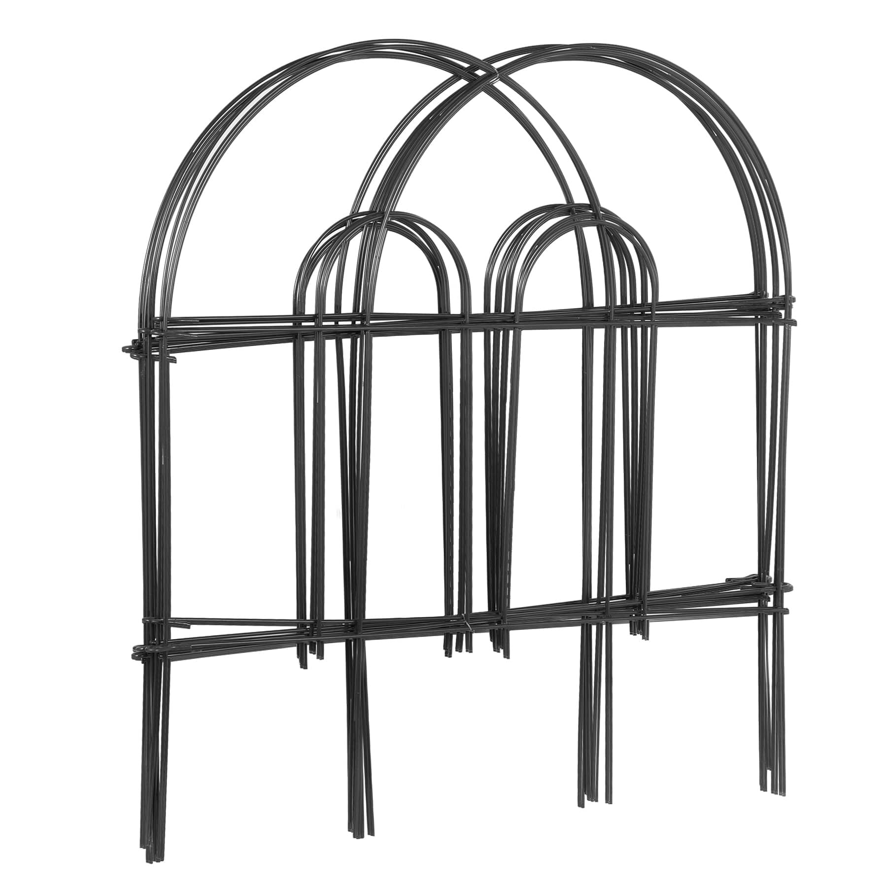 ZENY 50' X 18" Garden Fence Metal Frame 35 Pieces Customized Your Personal Yard Area Protectors Black