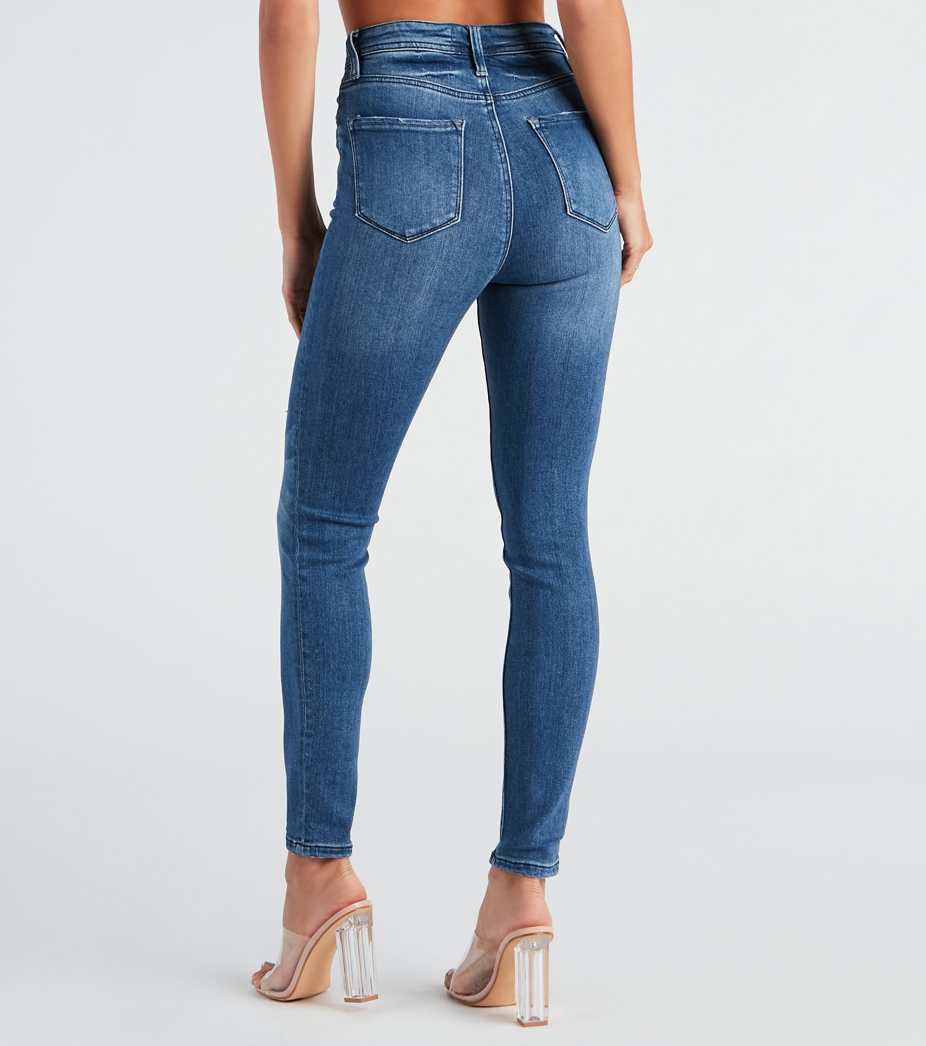 Taylor High Rise Distressed Skinny Jeans By Windsor Denim