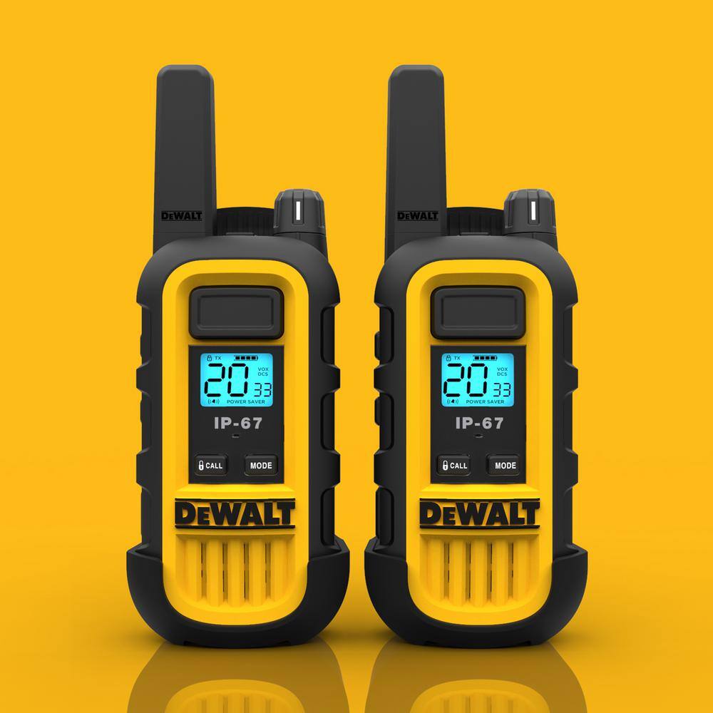 DW DXFRS300 Heavy-Duty 1-Watt Walkie Talkies (2-Pack) DXFRS300