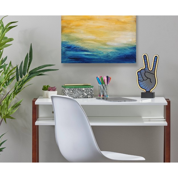 Infinity Neon Peace Sign Table wall Lamp Black Adesso