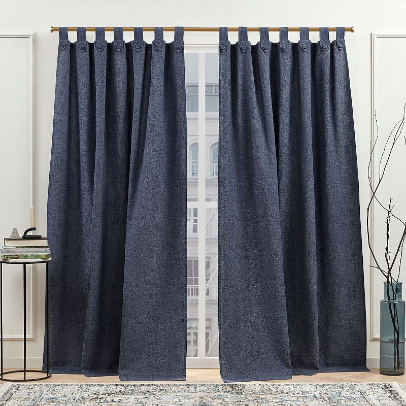 Nicole Miller New York Peterson Light Filtering Tuxedo 2-pack Window Curtain Set