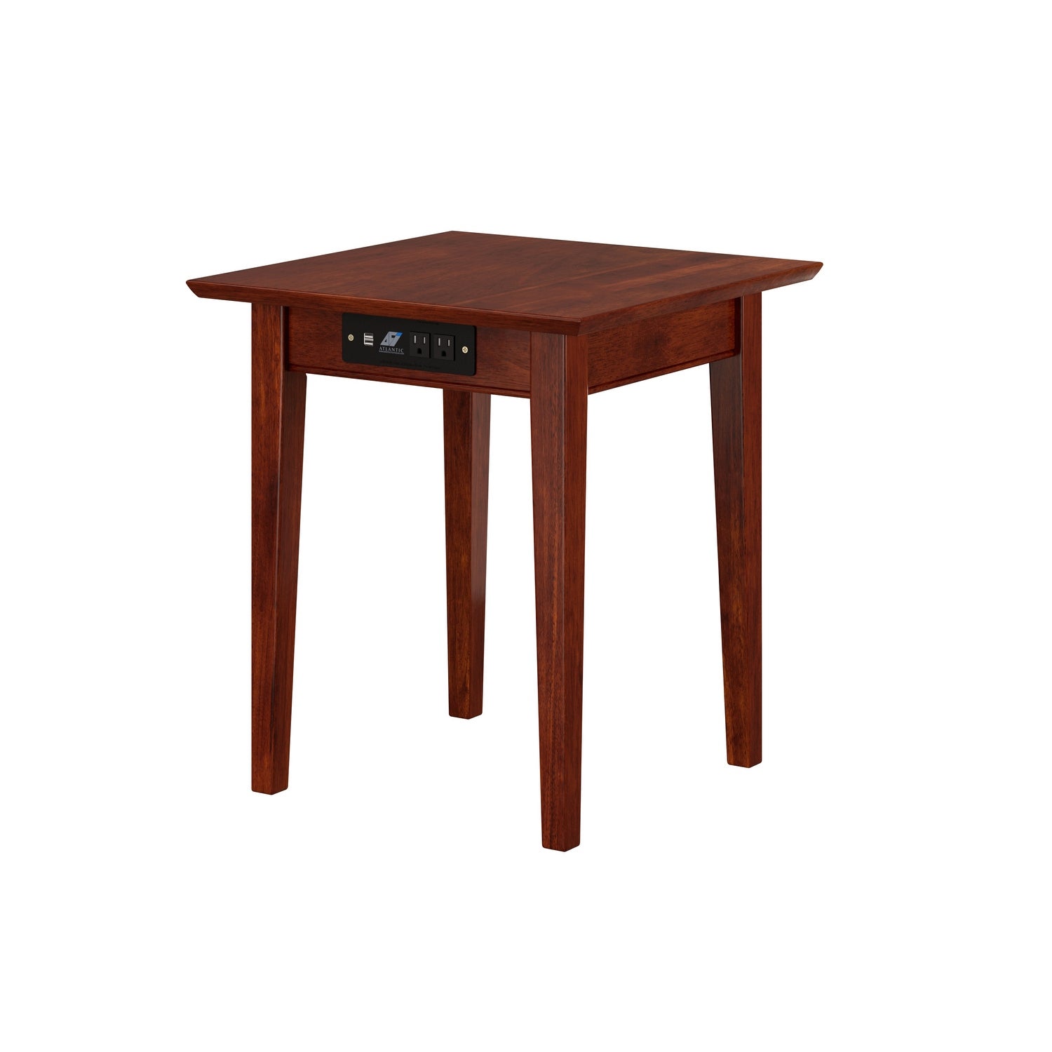 Shaker End Table with Charging Station in Walnut