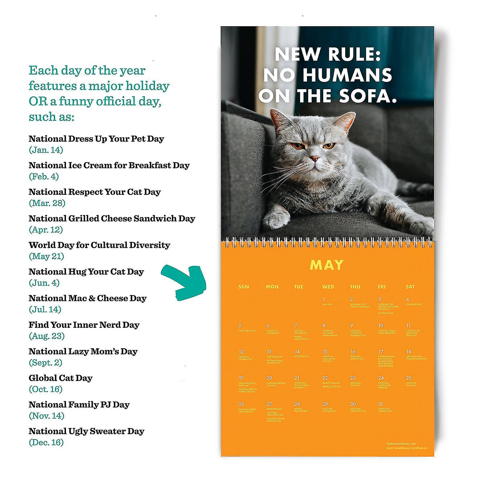 2024 Pissed-off Cats Calendar - Funny， Sassy Holiday Gift For Cat Lovers