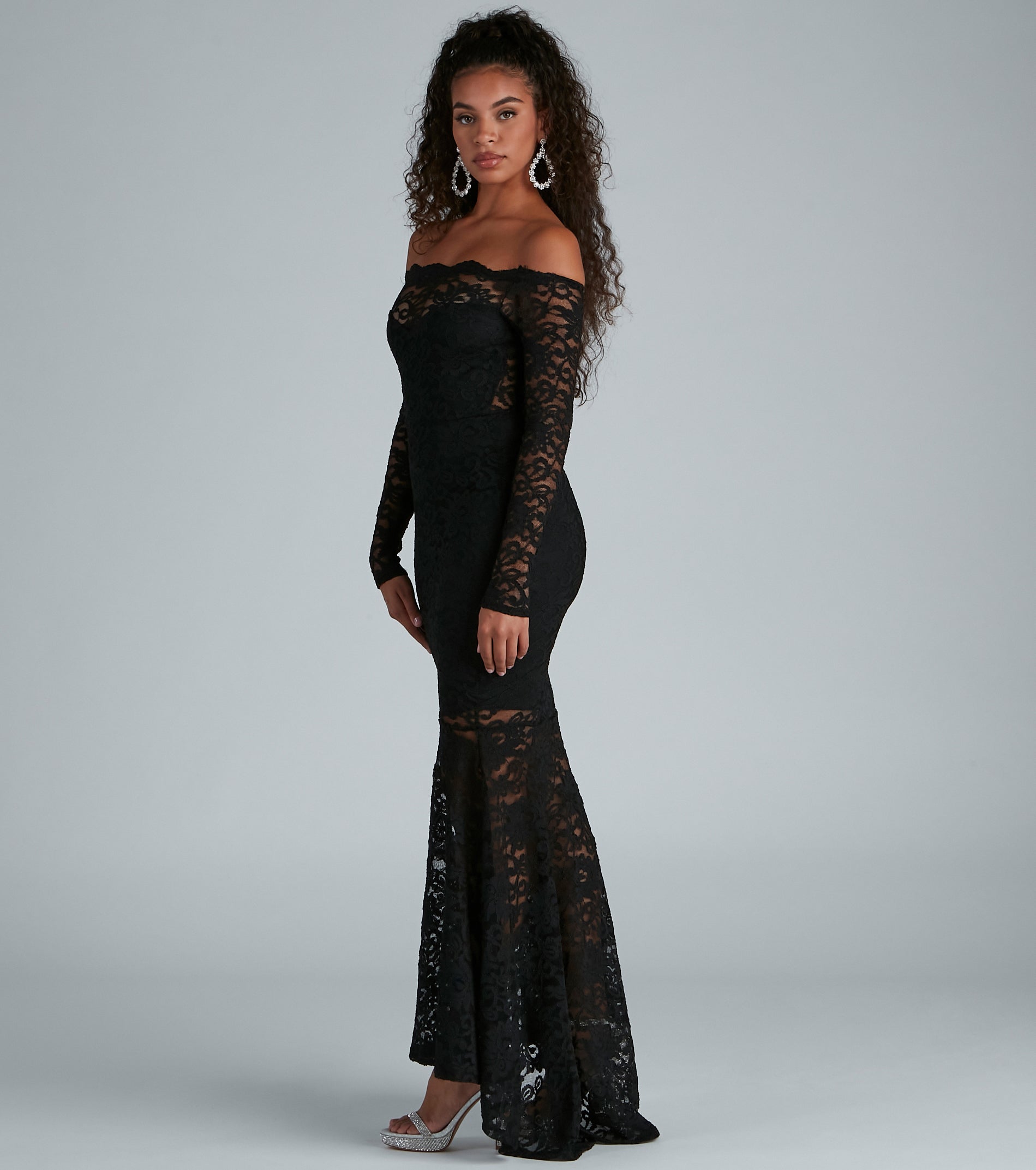 Betty Formal Off The Shoulder Lace Dress