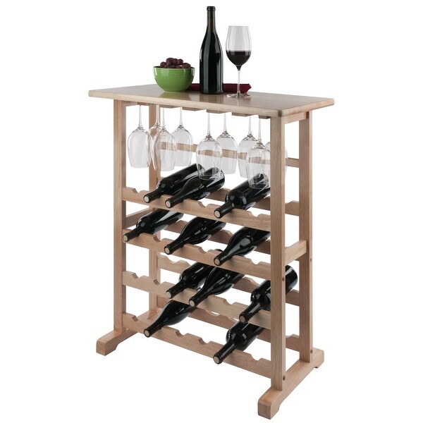 Wood Vinny 24-Bottle Wine Rack， Natural