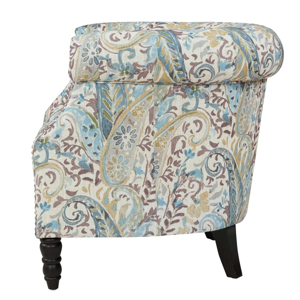 Gracewood Hollow Mungoshi Multi Blue Paisley Arm Chair