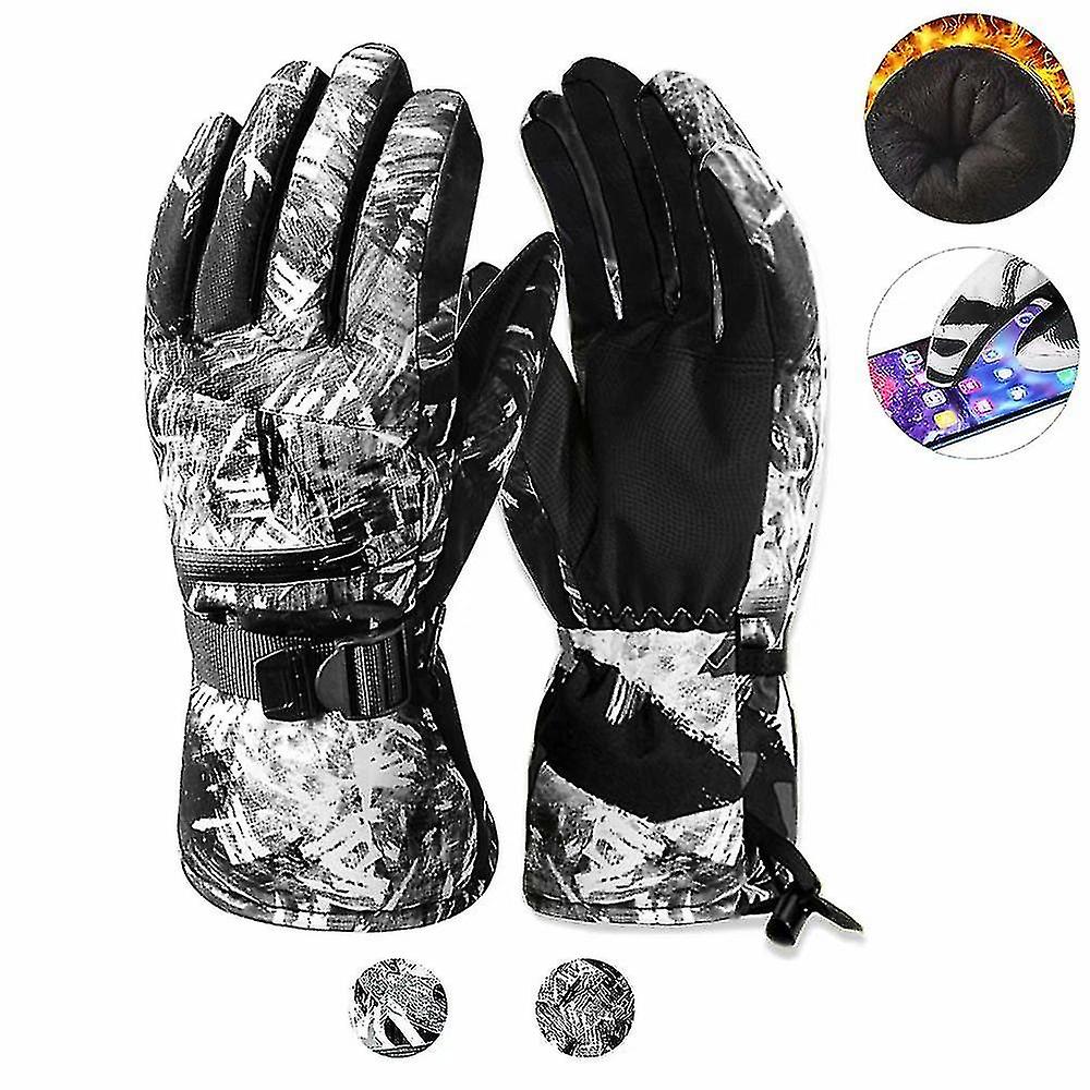 Winter Ski Gloves Warm Lining Windproof Waterproof Snow Gloves