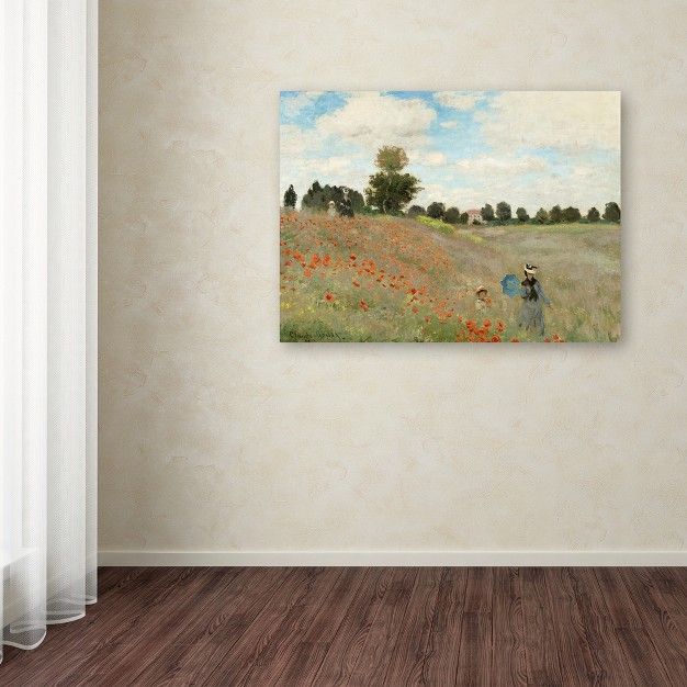 Trademark Fine Art claude Monet x27 wild Poppies Near Argenteuil x27 Canvas Art