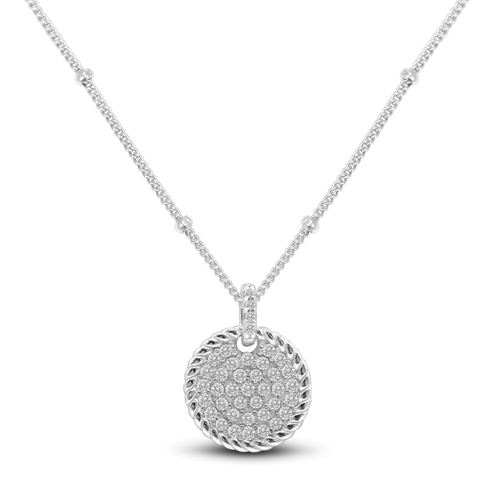 Stia  Pav谷 Rope Disk in Sterling Silver