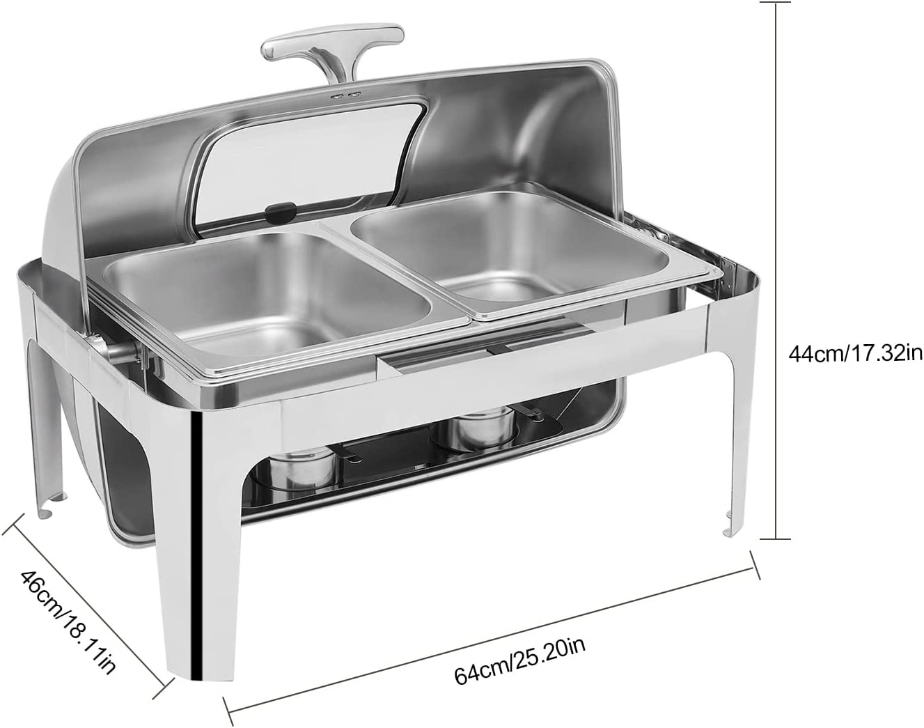 Chafing Dish Buffet Set， 14.26Qt Stainless Steel Buffet Servers and Warmers for Party Catering