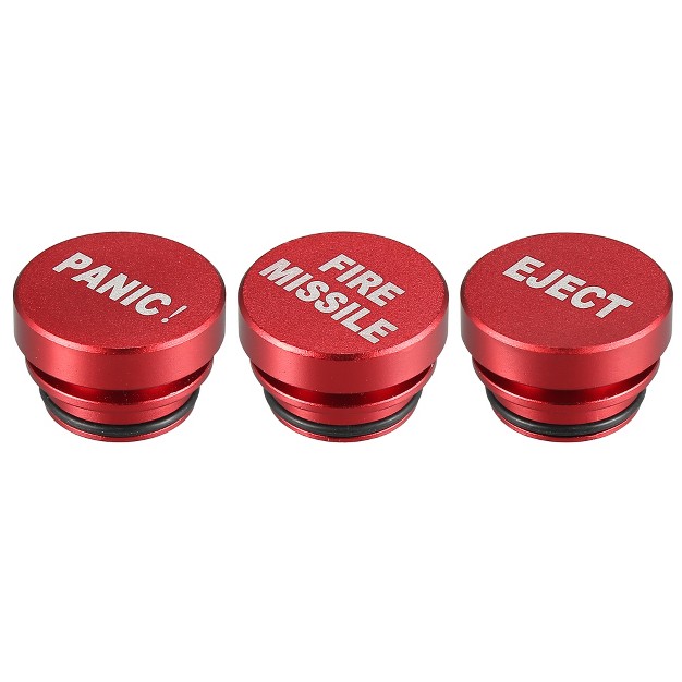 Unique Bargains 12v Universal Fire Button Car Cigarette Lighter Plug Cover Caps Red 3 Pcs