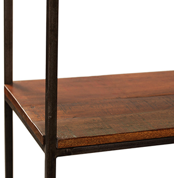 Reclaimed Wood and Iron Shelf   Industrial   Bookcases   by Design Mix Furniture  Houzz