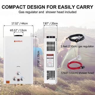 CAMPLUX ENJOY OUTDOOR LIFE Camplux 16L 4.22 GPM Outdoor Liquid Propane Portable Gas Tankless Water Heater BW422LP-N1