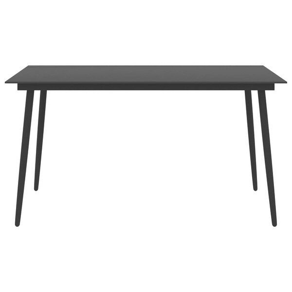 vidaXL Patio Dining Table Black 59.1