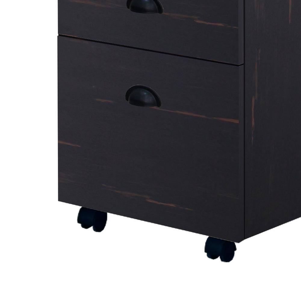 SAINT BIRCH Hawksbury Antique Black File Cabinet With Caster Wheels SBGM4501MFMB