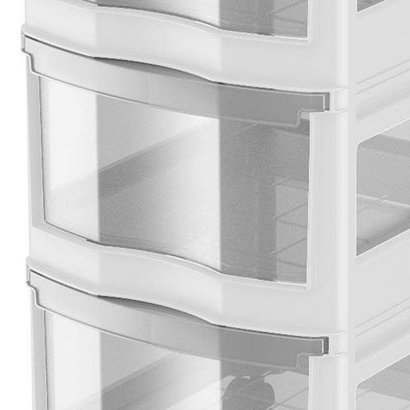 Life Story Classic White 3 Shelf Storage Container Organizer Plastic Drawers