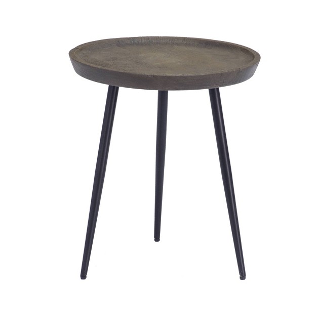 Belamy Eclectic Round Accent Table Gray Treasure Trove Accents