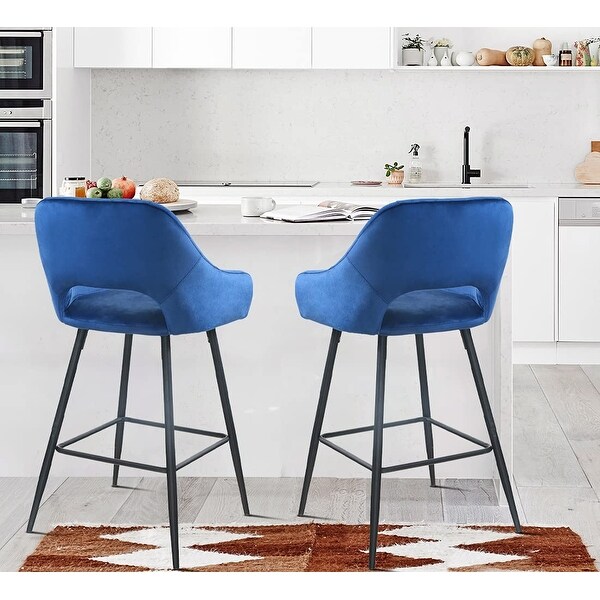 Sicotas Modern Bar Chairs High Dining Chairs (Set of 2) - N/A