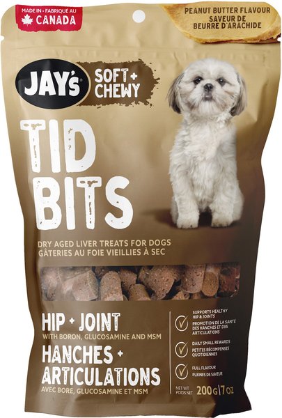 Jay's Soft and Chewy Tid Bits Hip and Joint Peanut Butter Flavor Dog Treats