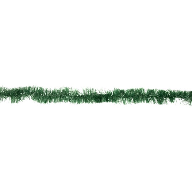 Unlit Green Tinsel Christmas Garland