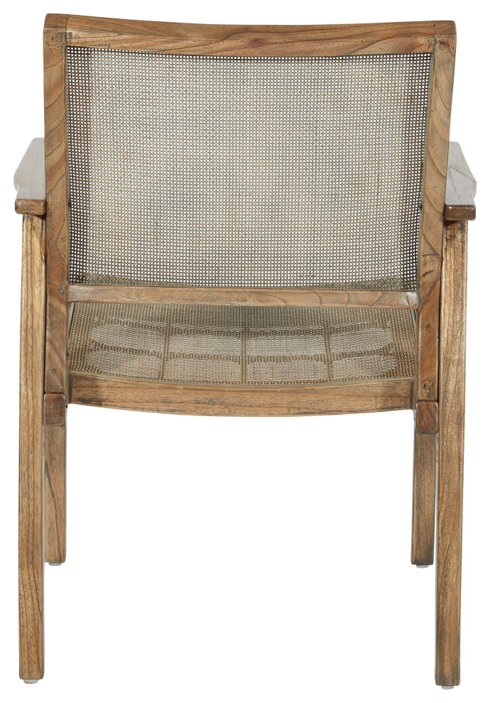 Lavine Cane Armchair With Rustic Gray Frame   Tropical   Armchairs And Accent Chairs   by Office Star Products  Houzz