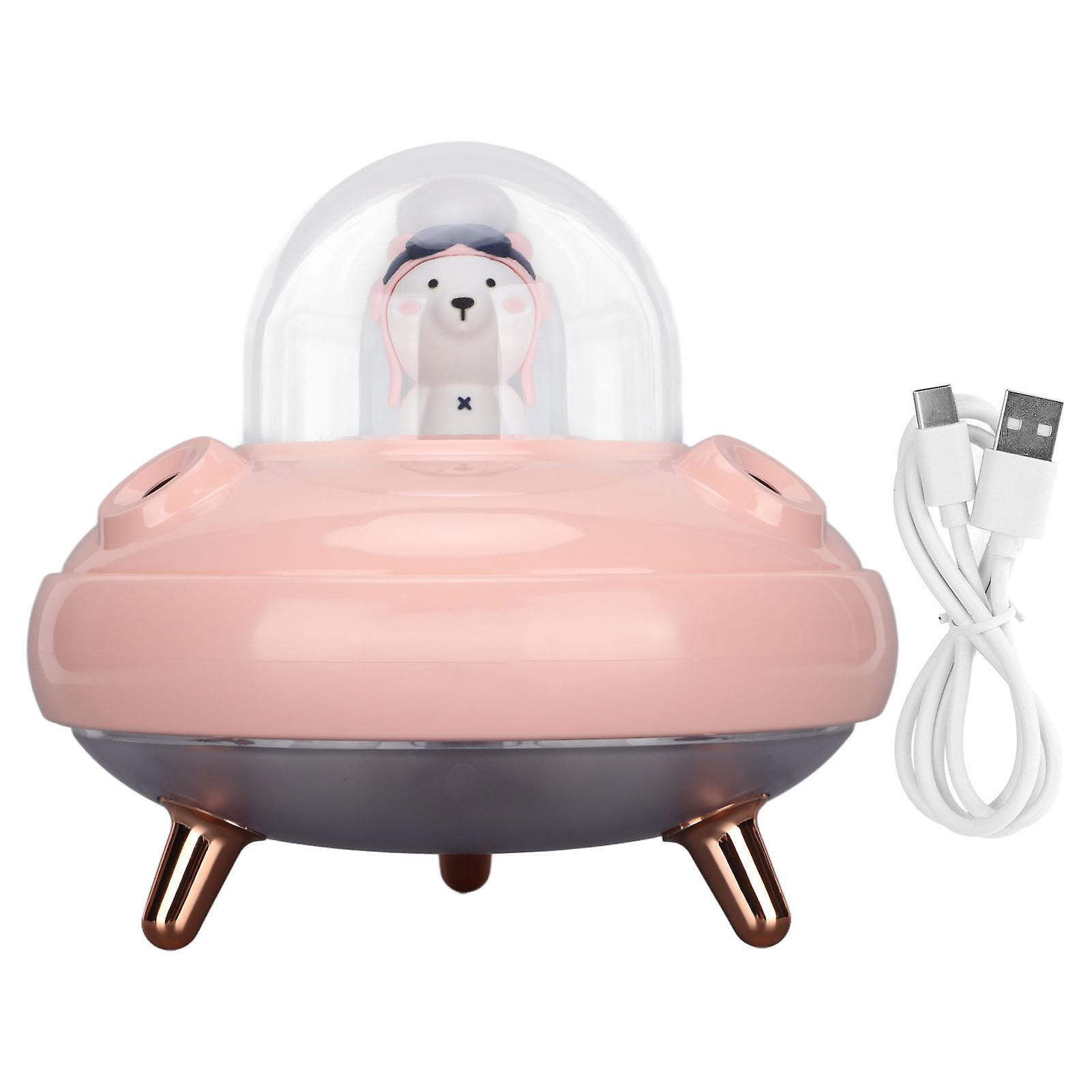 Ufo Cute Mini Humidifier 500ml Double Nozzles Small Cool Mist Humidifier For Office Travel Bedroom Baby Room Carpink