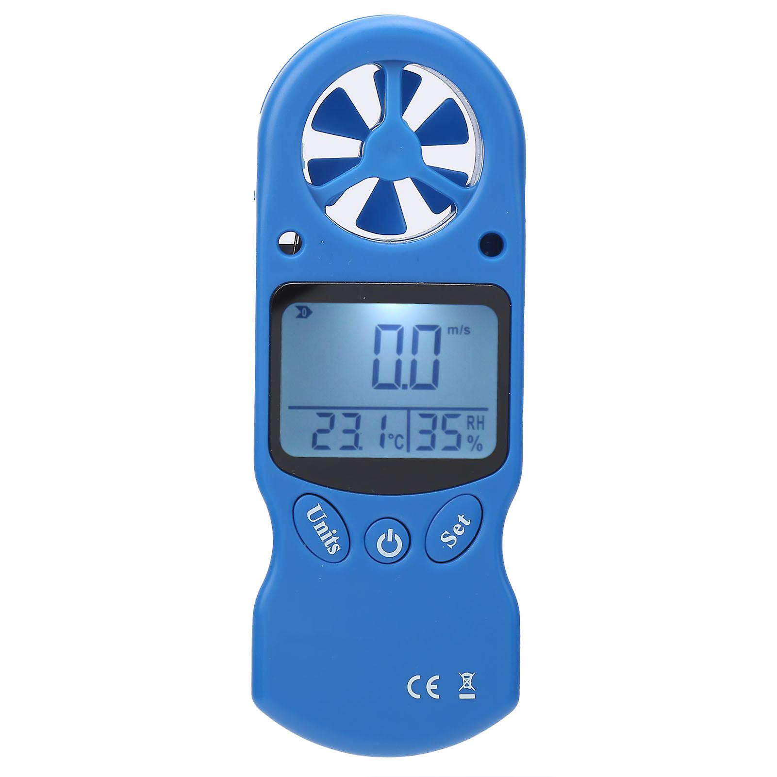 Mini Handheld Digital Anemometer Wind Speed Meter 0~30m/s Temperature Gauge Tester